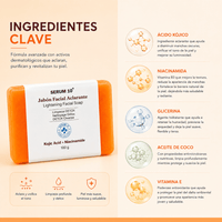 Jabón Facial Despigmentante SERUM 10 – Ácido Kójico + Niacinamida 5
